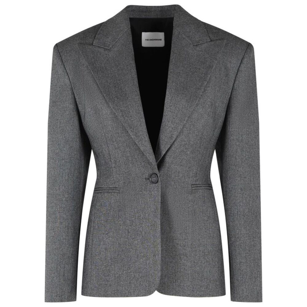 The Andamane 'Toni' Blazer In Grey And Black Polyester Blend Women